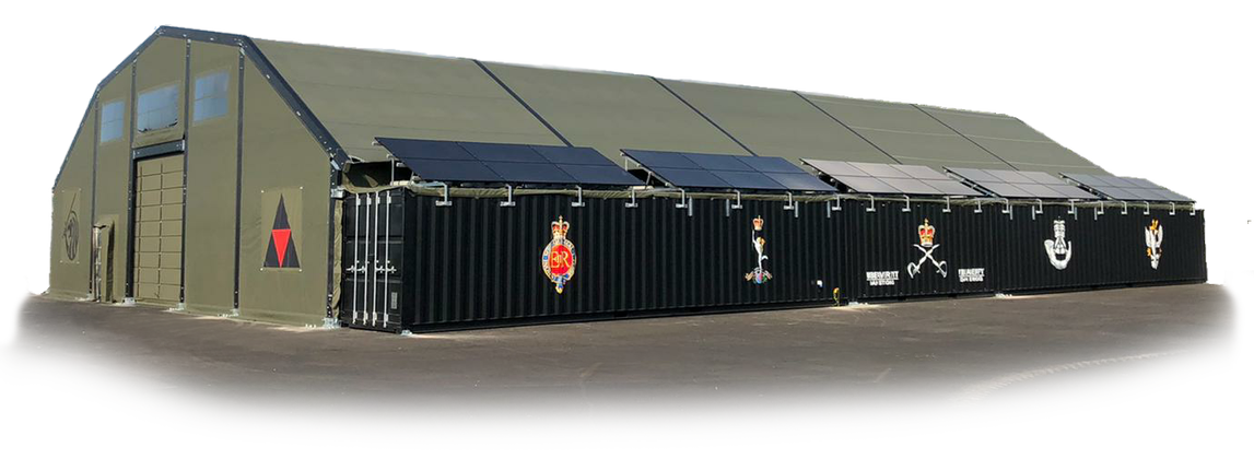 NIXUS Container Building - Aluminium Frame/Fabric Roof 60' x 100'